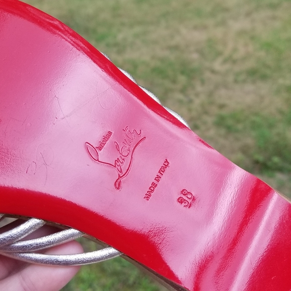 Sold--New Christian Louboutin sandals in size 38 - Picture 4 of 4